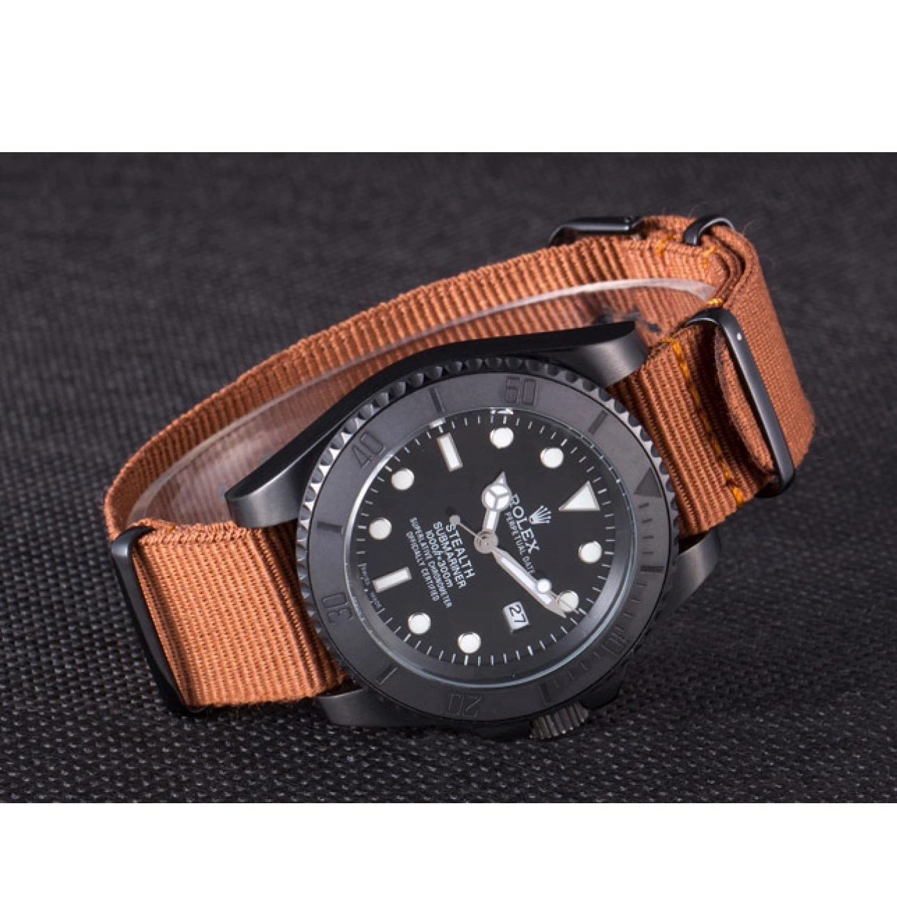 Rolex aaa copy rl426 Brown Fabric MK 621388 STEALTH Rolex IV Submariner Band 0710